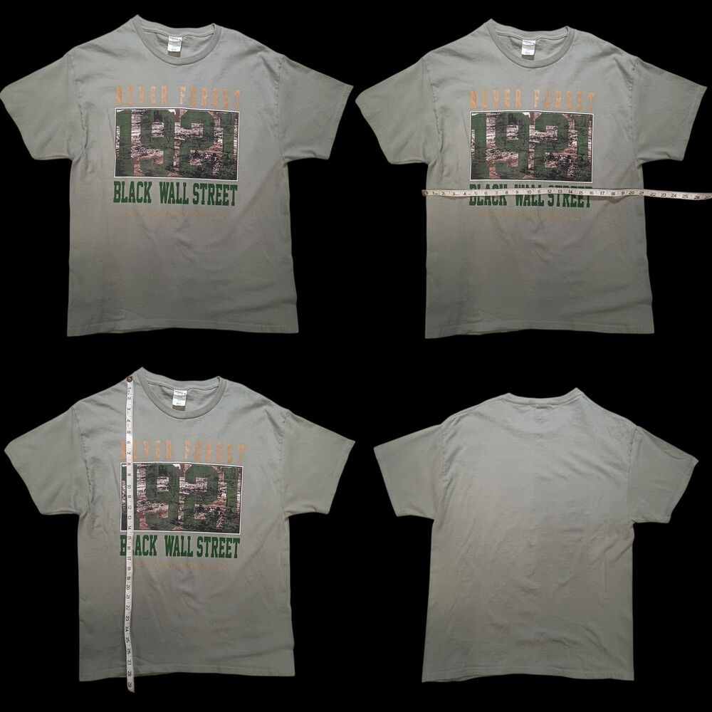 Never Forget Black Wall Street Oklahoma, Tulsa 1906-1921 Haynes T-shirt BLM